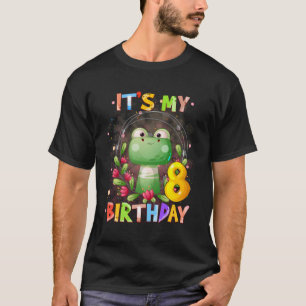 8Th Birthday Girl Cute Frogs 8 Years Old Girls T-Shirt