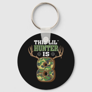 8th Birthday Hunting Deer 8 Year Old Hunter  Key Ring