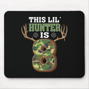 8th Birthday Hunting Deer 8 Year Old Hunter Mouse Pad