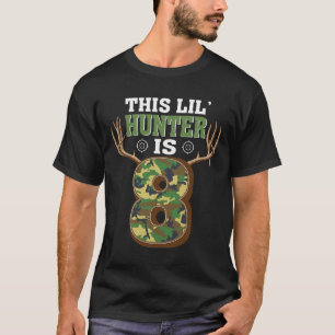 8th Birthday Hunting Deer 8 Year Old Hunter T-Shirt