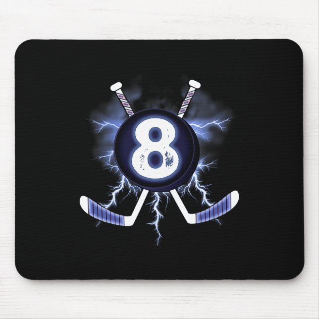 8th Birthday - Ice Hockey 8 years old gift  Mouse Pad (Front)
