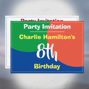 8th Birthday Invitation