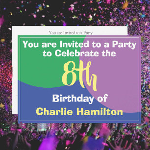 8th Birthday Invitation