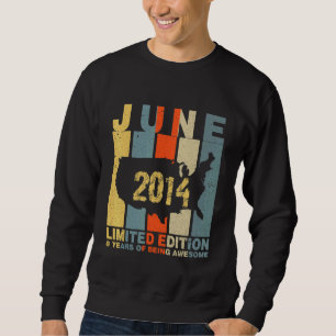 8th Birthday June 2014 8 Years Of Being Awesome Sweatshirt