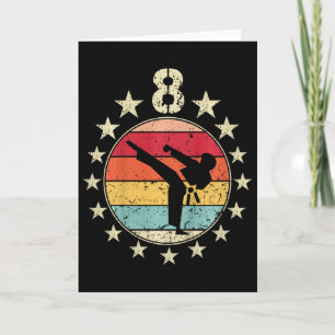 8th Birthday Karate Eighth 8 Year Old Birthday Boy Card