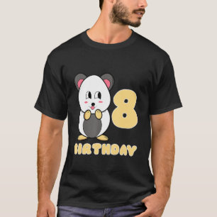 8th Birthday Kid Hamster Idea Girl Boy Pet T-Shirt