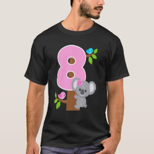 8th Birthday Koala Bear 8th Birthday Girl Koalas B T-Shirt