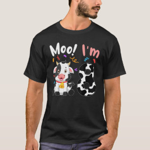 8th Birthday Moo I'm 8 Cow Farm Animal Barnyard Pa T-Shirt