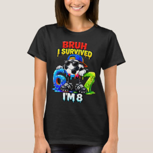 8th Birthday Outfit Boy 8 Year Old Soccer Drip Bro T-Shirt