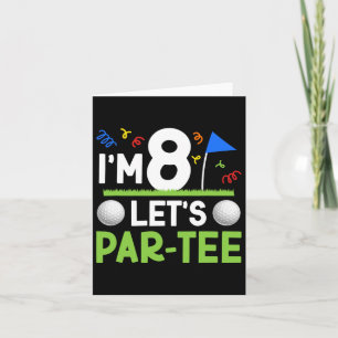 8th Birthday Party Golf Boy Eight Year Old Golfer  Card