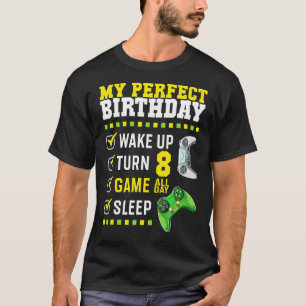 8th Birthday Party Perfect For Gamer 8 Years Old B T-Shirt