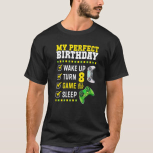 8th Birthday Party Perfect For Gamer 8 Years Old B T-Shirt