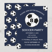 8th Birthday Party Soccer Blue Boys Sports