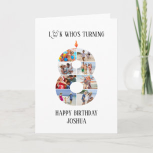 8th Birthday Photo Card