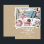 8TH Birthday Photo Collage Invite Boy Girl Mixed<br><div class="desc">Beautifully classic modern 4 xPHOTO COLLAGE with overlay text and trendy typography layout with text template fields on both sides so you can add all your required party event announcement thank you details. This all-in-1 8TH birthday item can be used as an announcement, celebration invitation or as a thank you....</div>