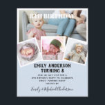 8TH Birthday Photo Collage Invite Boy Girl Mixed Flyer<br><div class="desc">Beautifully classic modern 4 xPHOTO COLLAGE with overlay text and trendy typography layout with text template fields on both sides so you can add all your required party event announcement thank you details. This all-in-1 8TH birthday item can be used as an announcement, celebration invitation or as a thank you....</div>