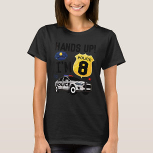 8th Birthday Policeman Boy Eight Year Old Police O T-Shirt