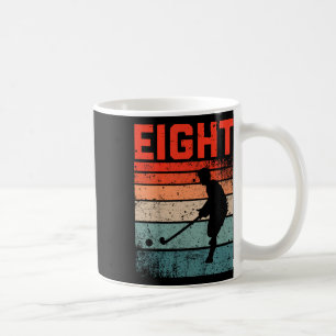 8th Birthday Retro Field Hockey 8 Years Old Boy Gi Coffee Mug
