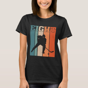 8th Birthday Retro Ice Hockey 8 Years Old Boy Girl T-Shirt