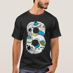 8Th Birthday Shirt Boy 8 Years Old Outer Space Ast