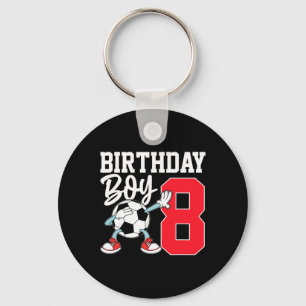8th Birthday Shirt For Boys Footll Soccer Eight Ye Key Ring