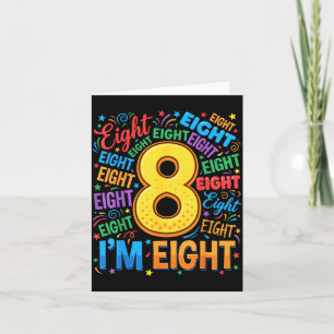 8th Birthday Shirts Boys 8yr Eight 8 Year Old Card