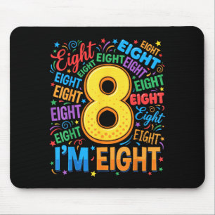 8th Birthday Shirts Boys 8yr Eight 8 Year Old Mouse Pad