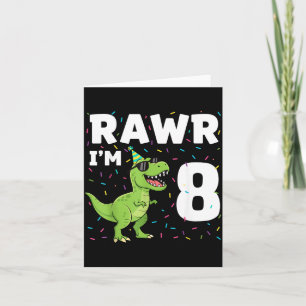 8th Birthday Shirts for Boys 8yr 8 Year Old Card