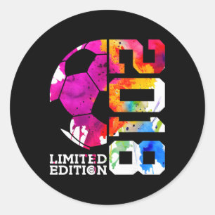 8th Birthday Soccer Limited Edition 2018  Classic Round Sticker
