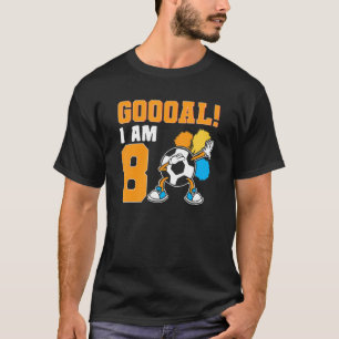 8th Birthday Soccer Themed Birthday Party 8 Years  T-Shirt