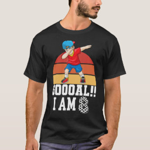 8th Birthday Soccer Themed Birthday Party 8 Years T-Shirt