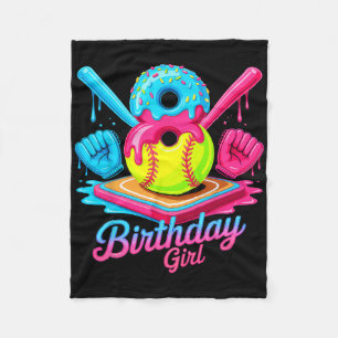 8th Birthday Softll Ice Cream Drip 8 Years Old Gir Fleece Blanket