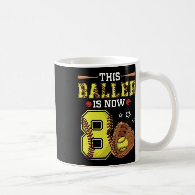 8th Birthday Softll This Ller Is Now Eight 8 Years Coffee Mug (Right)