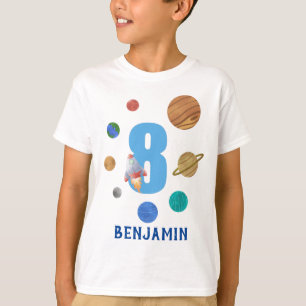 8th Birthday Solar System Planets T-Shirt