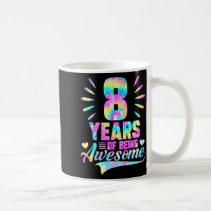 8th Birthday Tie-dye 8 Year Of Being Awesome Coffee Mug
