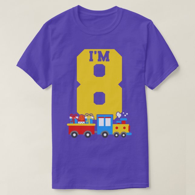 8th Birthday Train 1 T-Shirt (Design Front)