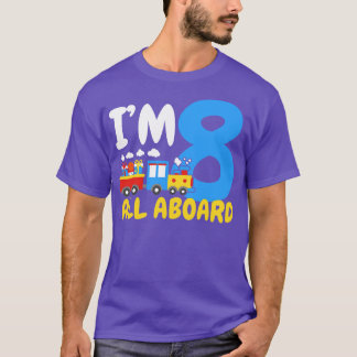 8th Birthday Train T-Shirt
