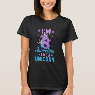 8th Birthday Unicorn Birthday Party 8 Year Old Gir T-Shirt