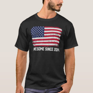 8th Birthday  Vintage  Awesome Since 2014 T-Shirt