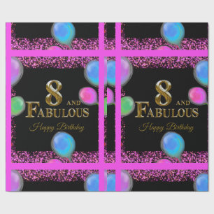 8th Birthday Wrapping Paper