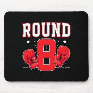 8th Boxing Birthday Party Eight Year Old Boxer Bir Mouse Pad