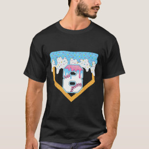 8th Bysebyll Ice Cream Dripping Bysebyll Drip Birt T-Shirt