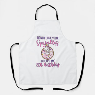 8th Doughnut Birthday Party Unicorn Eight Year Old Apron