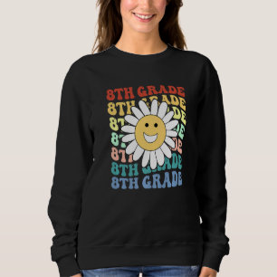8th Eighth Grade Teacher Back To School Retro Sunf Sweatshirt