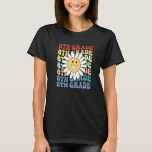 8th Eighth Grade Teacher Back To School Retro Sunf T-Shirt