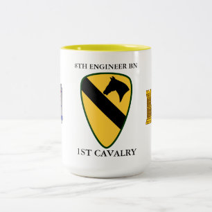 8TH ENGINEER BATTALION 1ST CAVALRY Two-Tone COFFEE MUG