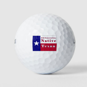 8th Generation Native Texan Flag Golf Balls