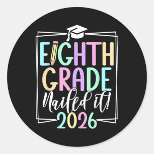 8th Grade 2026 Middle School Graduation _1 Classic Round Sticker