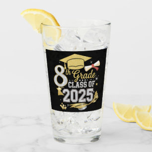 8th Grade Class Of 2025 Graduate Graduation Glass