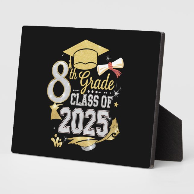 8th Grade Class Of 2025 Graduate Graduation Plaque (Side)